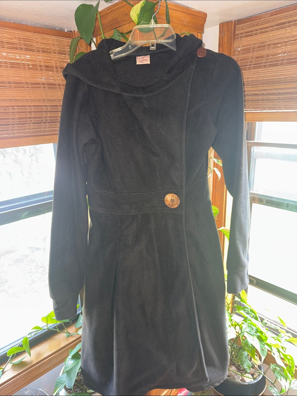 Gypsy Rose Boho Style Hoodi Trench Coat  Whimsigoth Witchy
